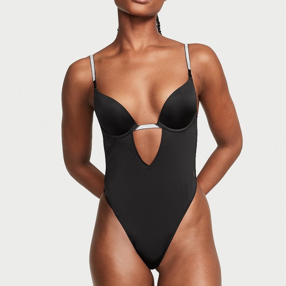 Victoria’s Secret Very Sexy Open Plunge Convertible Shine Bodysuit
